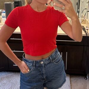 Zara Vibrant Red Crop Top